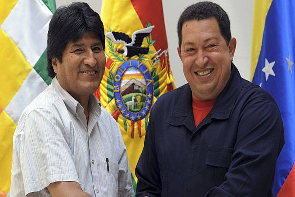 Evo Morales y Hugo Chavez