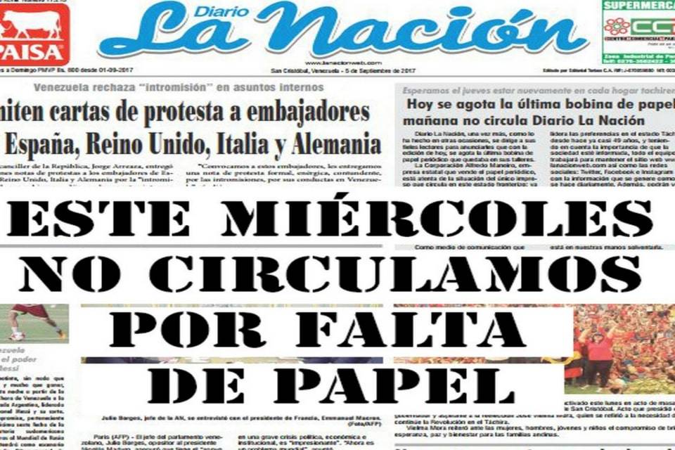 falta de papel