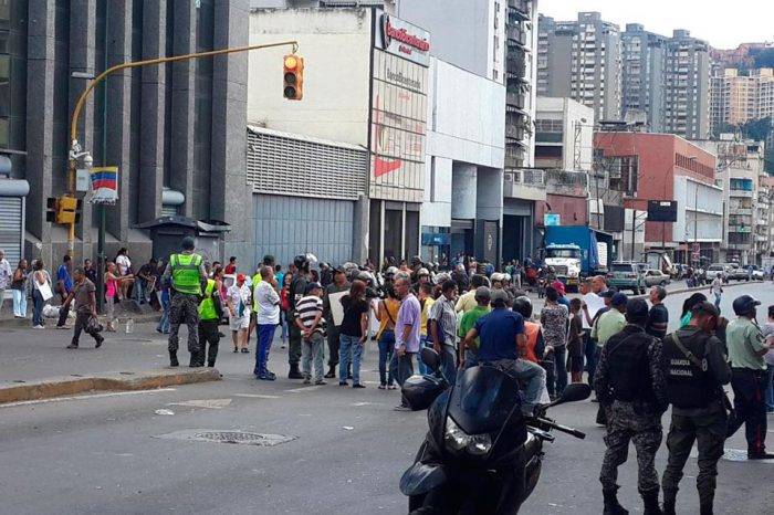 Protesta en la Avenida Baralt