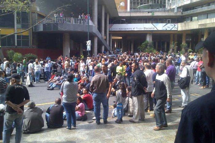 Trabajadores del CNE Protesta febrero 2018