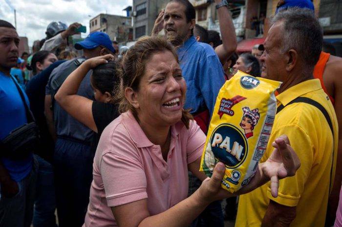 Protesta por escasez de alimentos