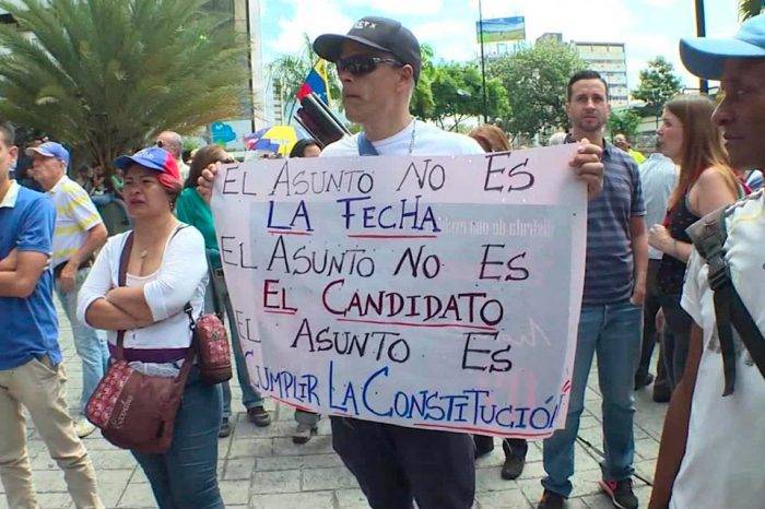 Protesta no elecciones. Foto: