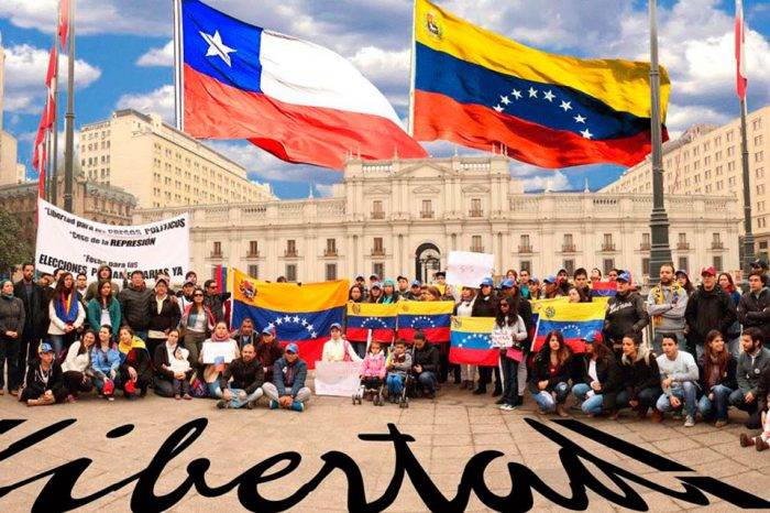 Venezolanos en Chile. Foto referencial