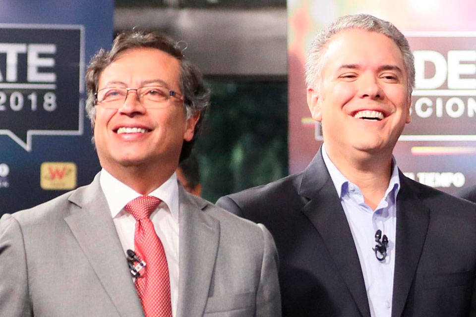 Gustavo Petro e Iván Duque. Foto: Libertad Digital