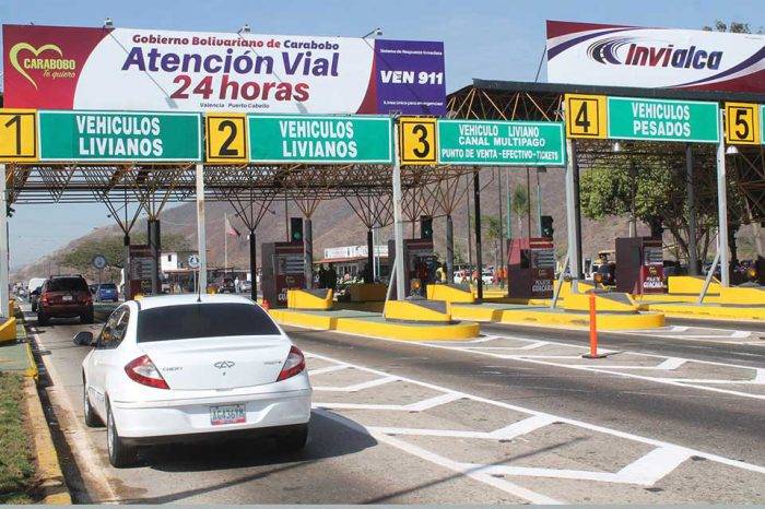 En menos de dos meses vuelven a aumentar peajes en Carabobo Fontur