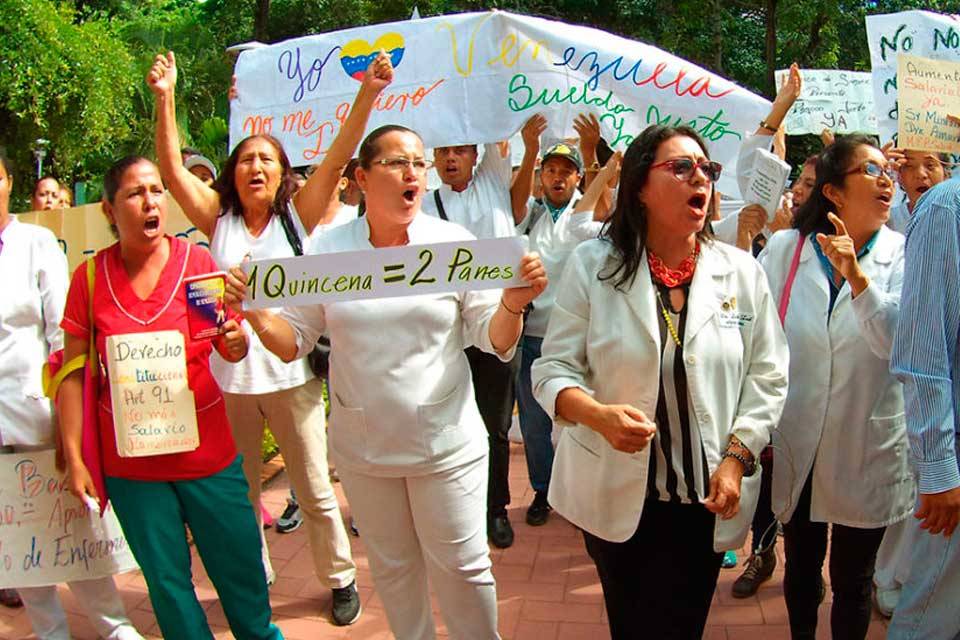 Protesta de enfermeras en Lara