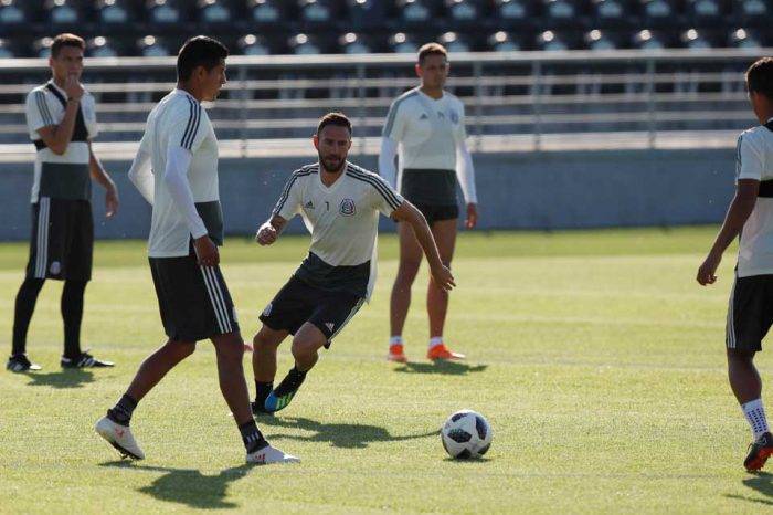 México entrenando. Rusia 2018