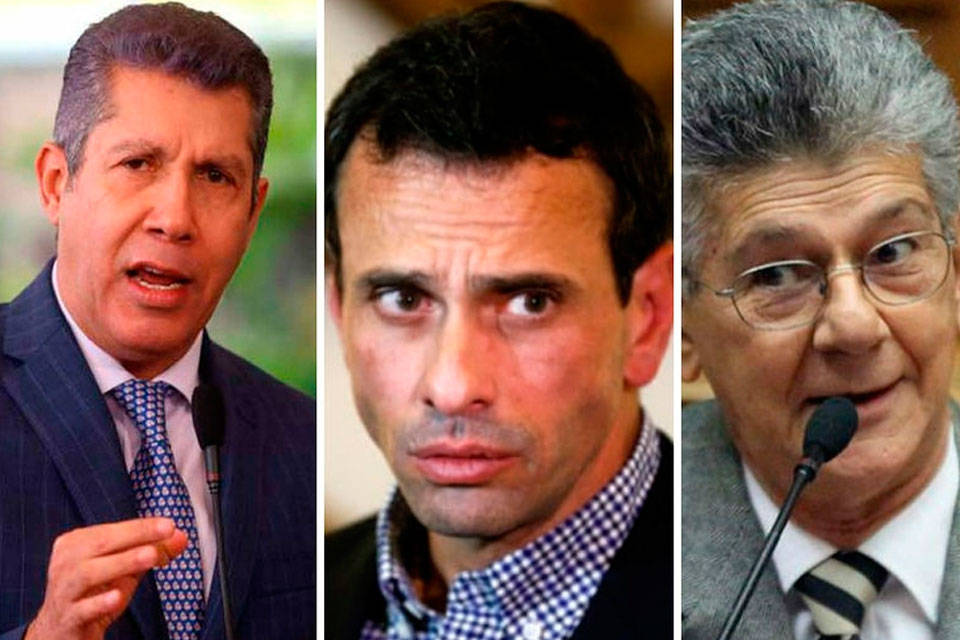 Falcón-Capriles-Ramos Allup. Foto: Tenemos noticias