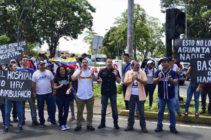 José Antonio Mendoza en protesta
