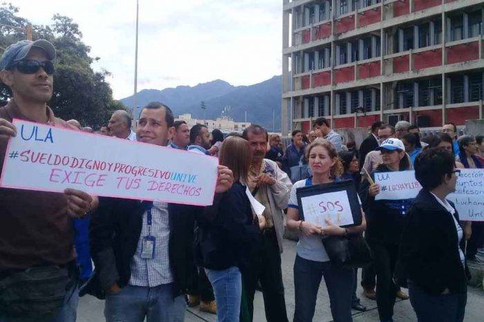 ULA protesta reclamos laborales