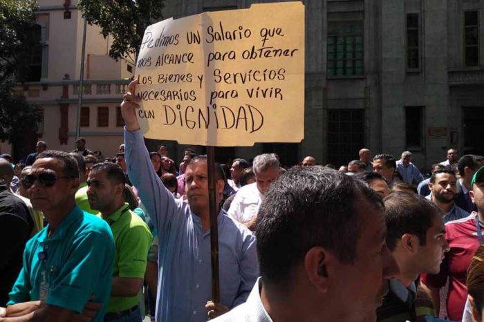 Trabajadores protesta BCV
