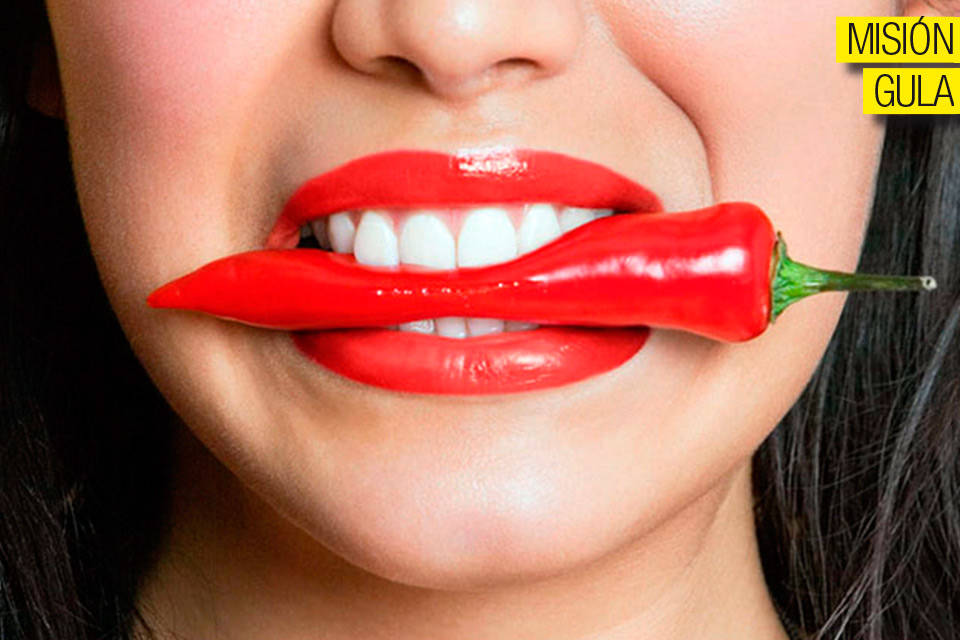 Comer ají picante