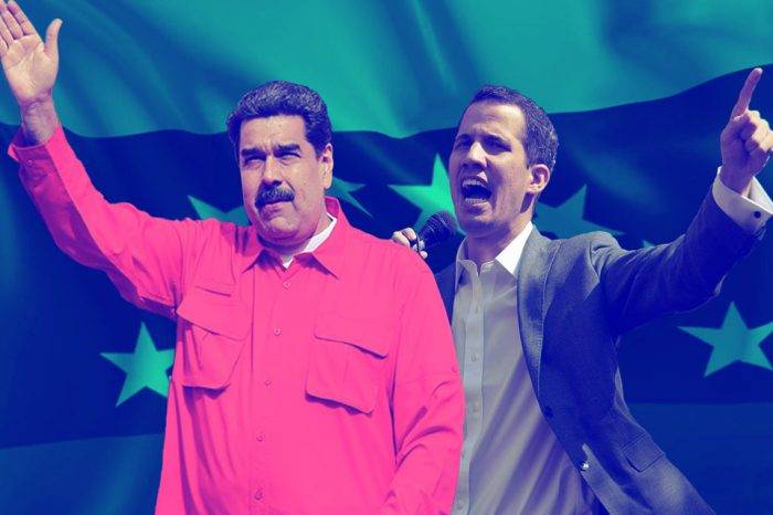 NICOLÁS MADURO Y JUAN GUAIDÓ.