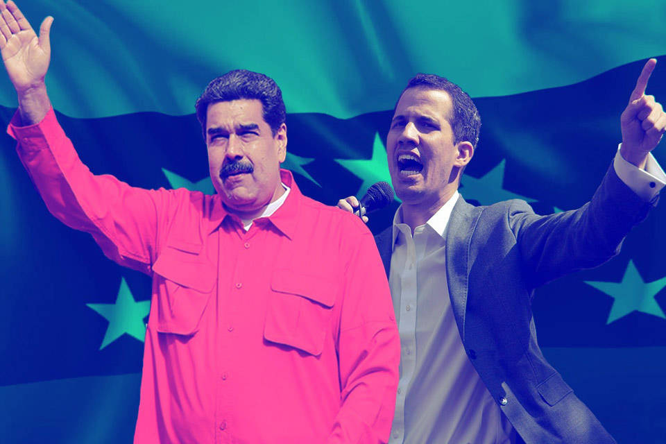 NICOLÁS MADURO Y JUAN GUAIDÓ.