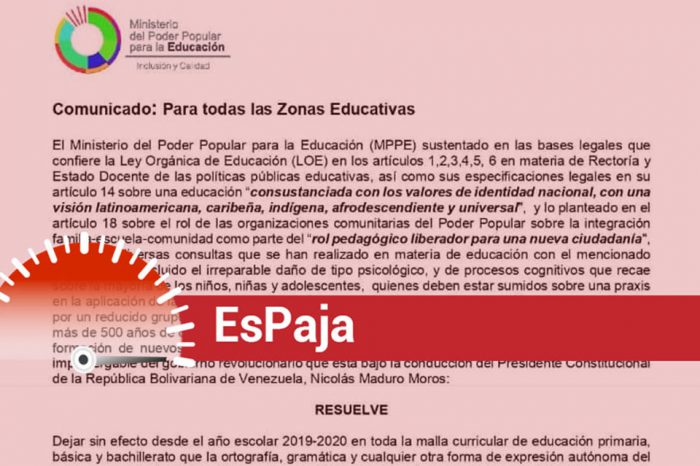 Es falso que el Ministerio de Educación anuncie el fin de la ortografía