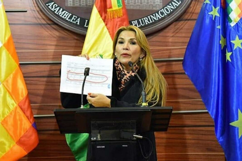 Recomiendan abrir juicio a presidenta interina de Bolivia Jeanine Áñez