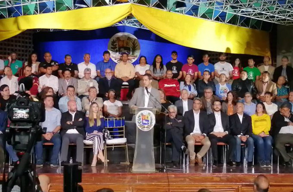 Guaidó en la Ucab partidos