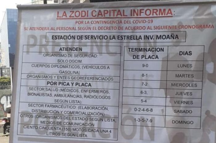 Estaciones de servicio gasolina cuarentena