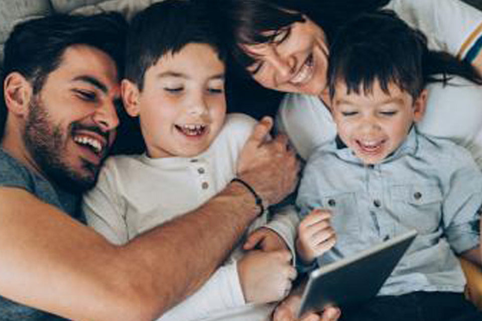 Mamá y papá-familia