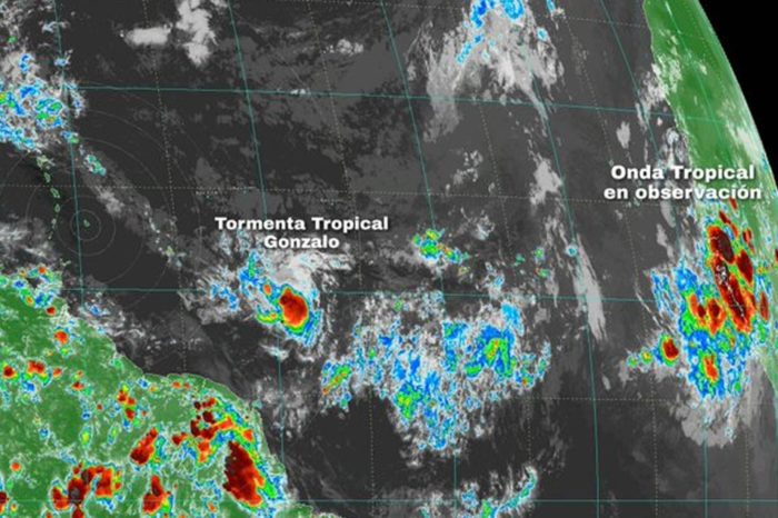 Tormenta tropical Gonzalo se moverá al sur de Barlovento el #25Jul