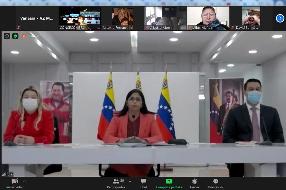 Delcy Rodríguez sostuvo reunión con Consecomercio