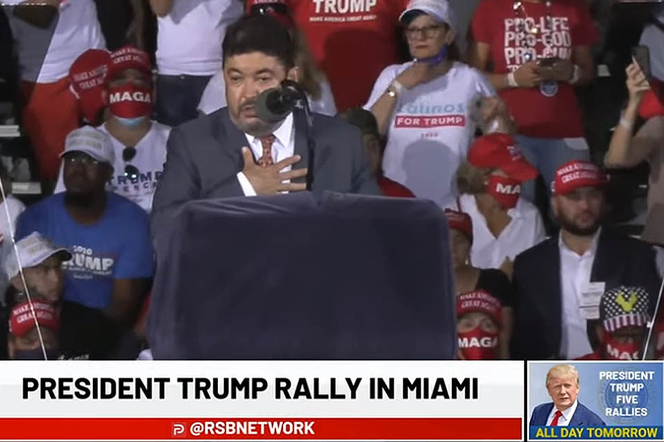 marrero en mitin de trump miami