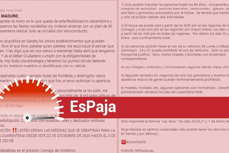 EsPaja cuarentena Maduro