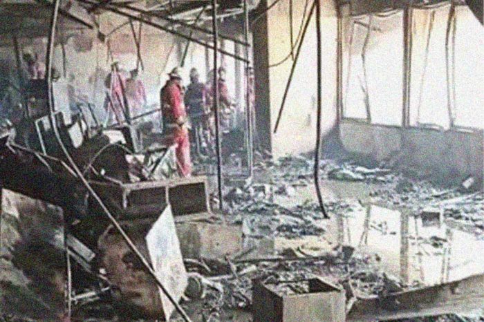 Incendio en el Ministerio de Educación