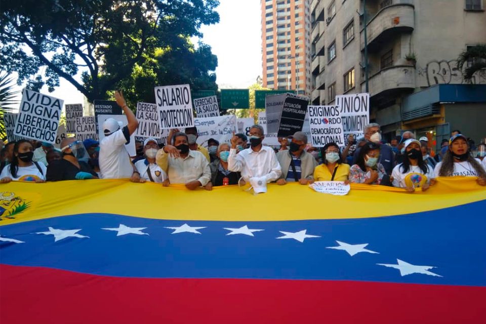 Protesta del sector salud