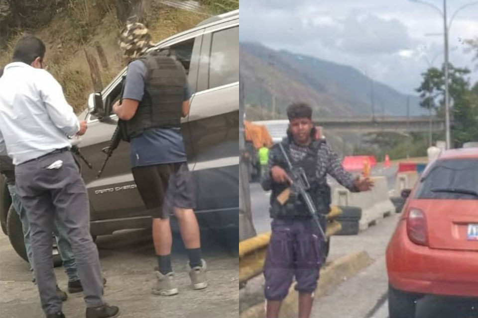 Alcabala de presuntos funcionarios sin uniforme en autopista Petare-Guarenas