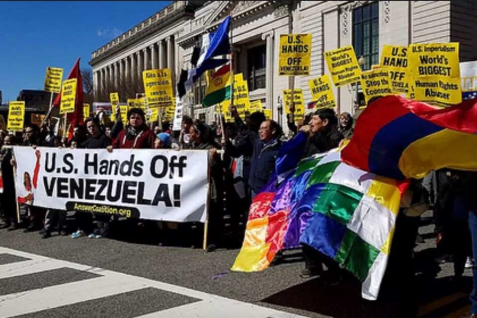 protesta contra las sanciones