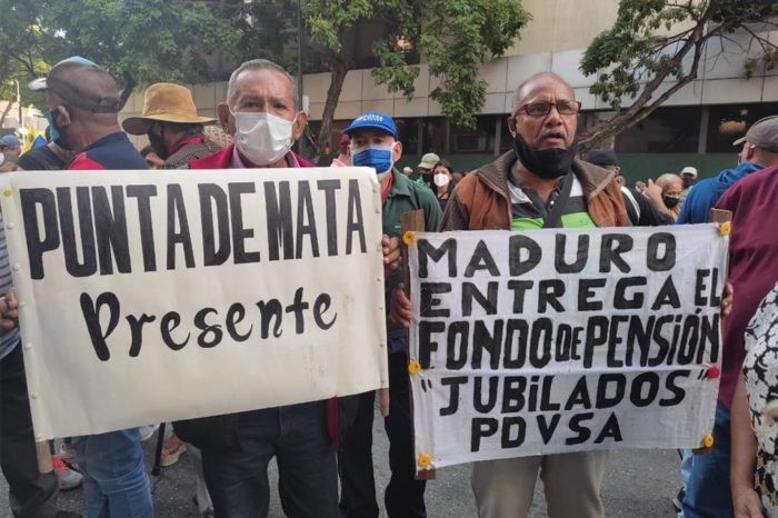 Protestas de jubilados de Pdvsa protesta