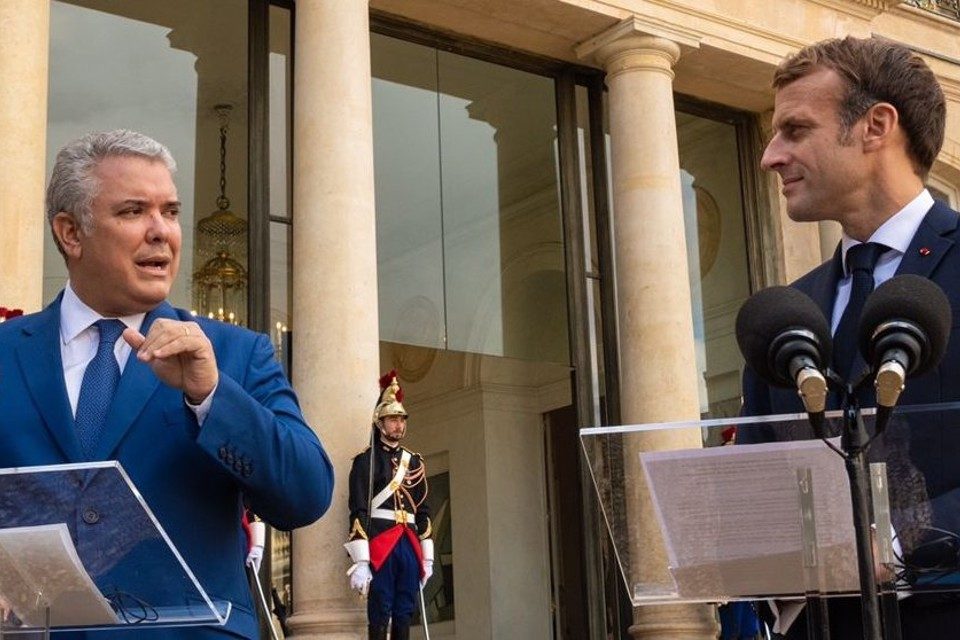 Macron Duque Colombia Francia