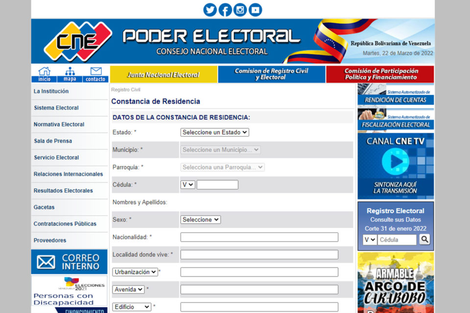 Carta de residencia