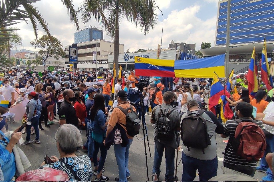 Protesta Ucrania Guaido