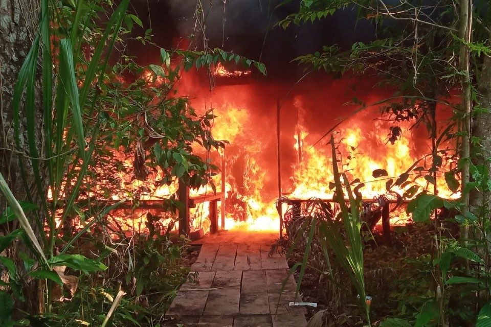 Campamento Apure Tancol FAN quemado