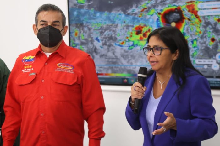 Delcy Rodríguez Jose Pereira Inameh lluvias