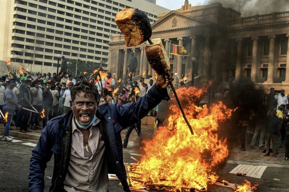 Protestantes en Sri Lanka