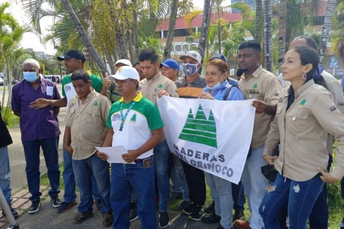 trabajadores MAderas del Orinoco