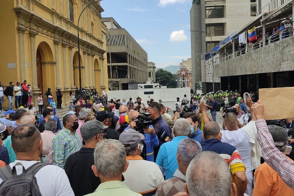 Trabajadores marcha Caracas Onapre 23.08.2022