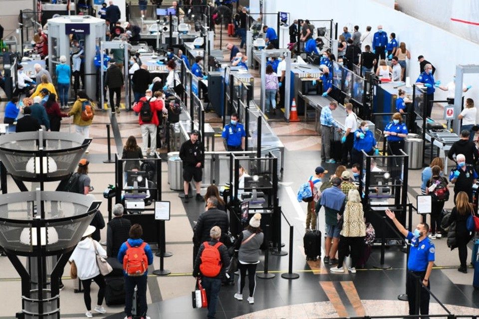 Aeropuerto EEUU navidad