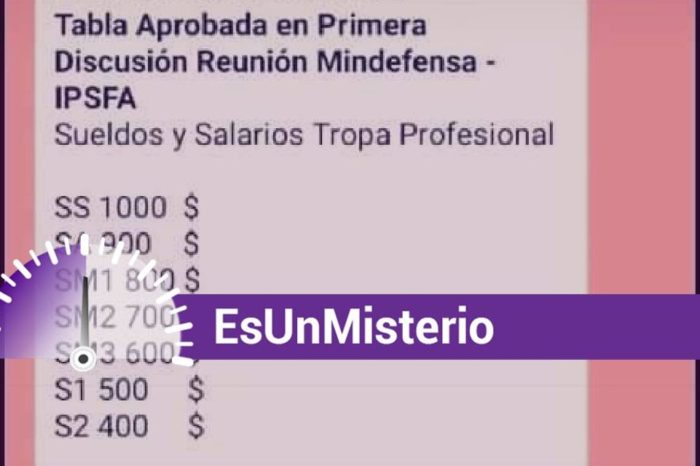 EsPaja salarios militares tabulador