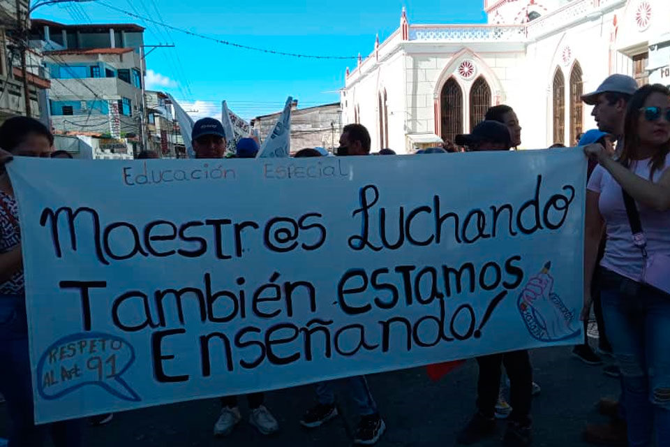 docentes protesta