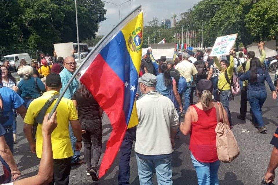 protesta trabajadores universitarios caracas 12.01.2023