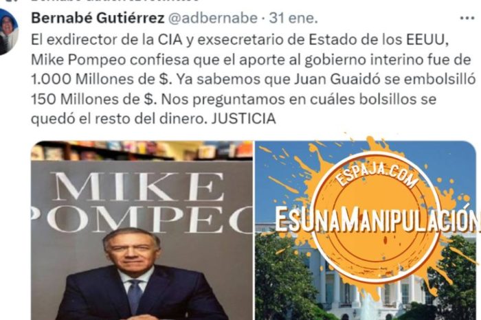 EsPaja Mike Pompeo dinero interinato