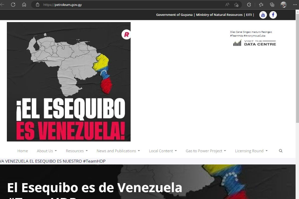 Página web de petróleo de Guyana