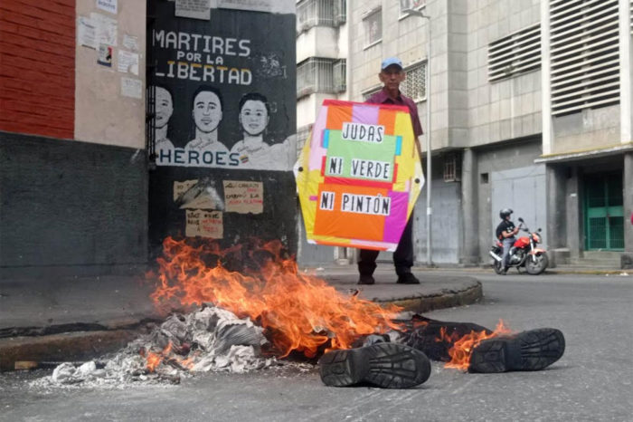 Quema de Judas en Caracas