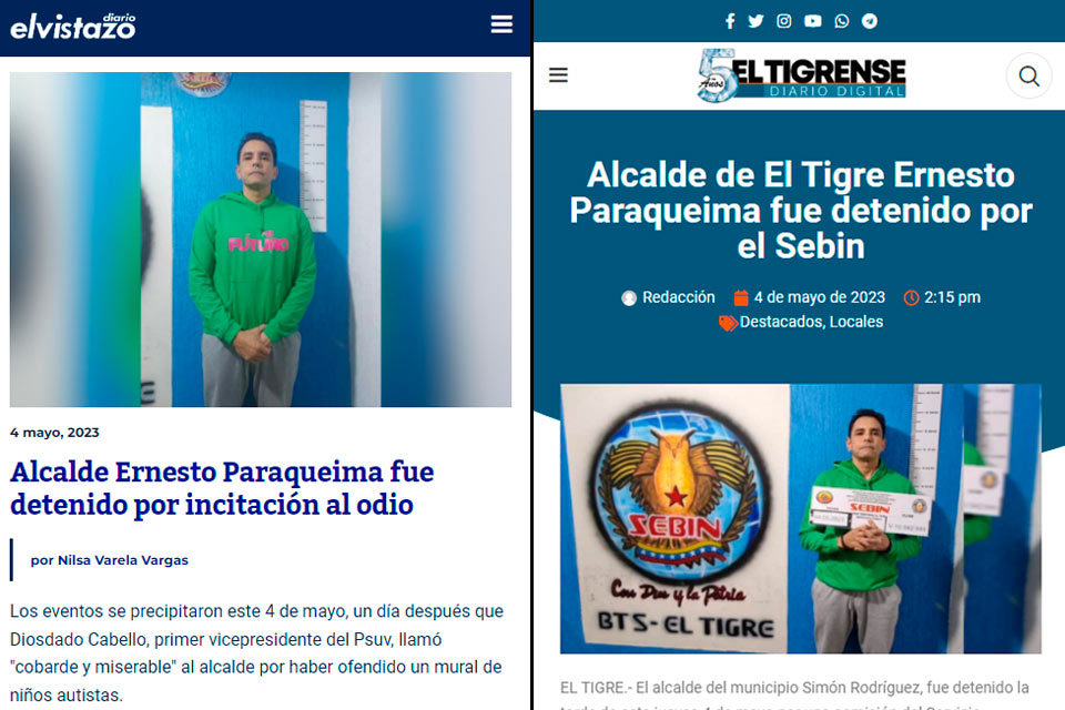 Medios de Anzoátegui reciben amenazas tras informar detención de Ernesto Paraqueima
