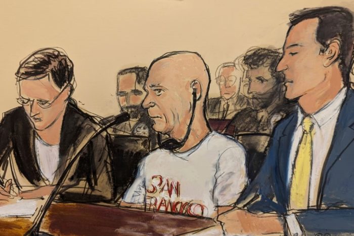 Dibujo judicial Hugo Carvajal