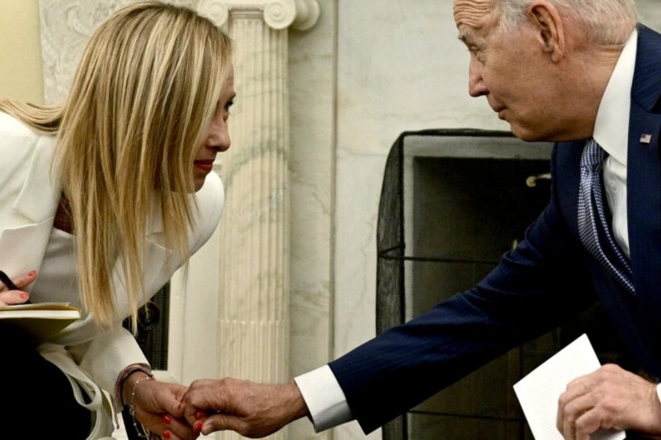 Giorgia Meloni Joe Biden EEUU Italia